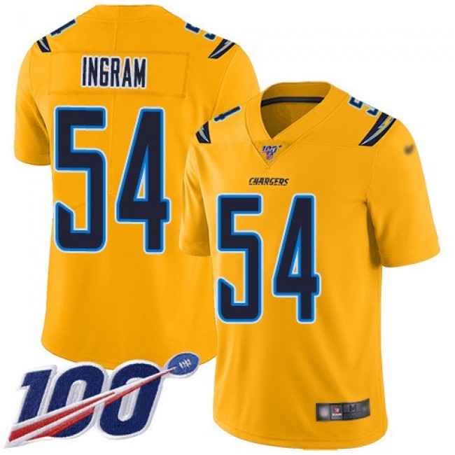Nike Chargers #54 Melvin Ingram Gold Men's Stitched NFL Limited Inverted Legend 100th Season Jersey