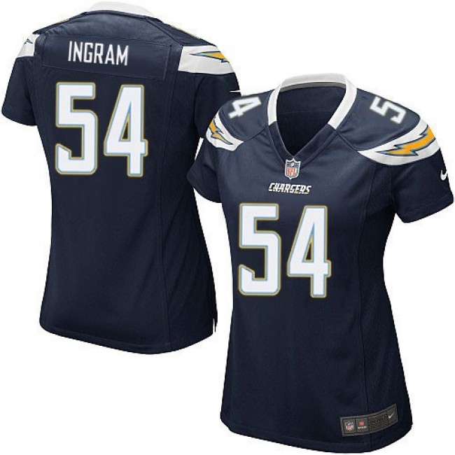 Women's Chargers #54 Melvin Ingram Navy Blue Team Color Stitched NFL Elite Jersey