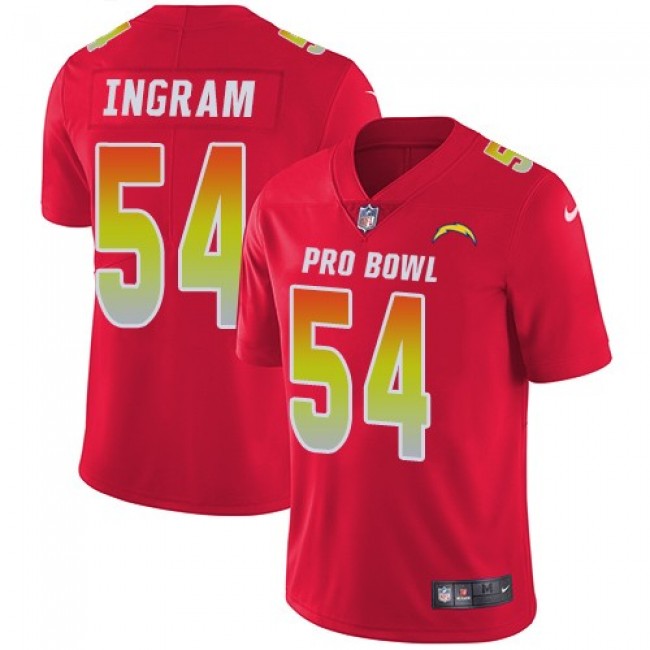 Women's Chargers #54 Melvin Ingram Red Stitched NFL Limited AFC 2018 Pro Bowl Jersey