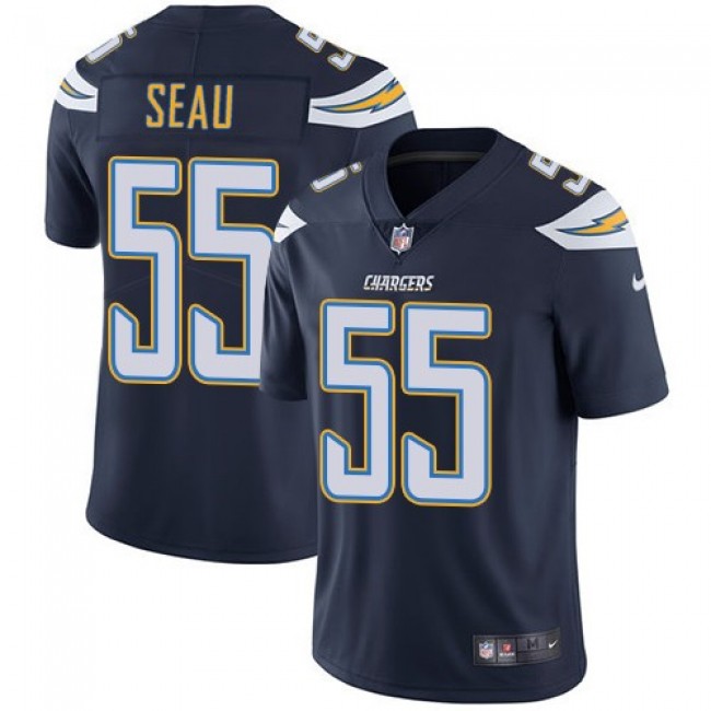 Nike Chargers #55 Junior Seau Navy Blue Team Color Men's Stitched NFL Vapor Untouchable Limited Jersey