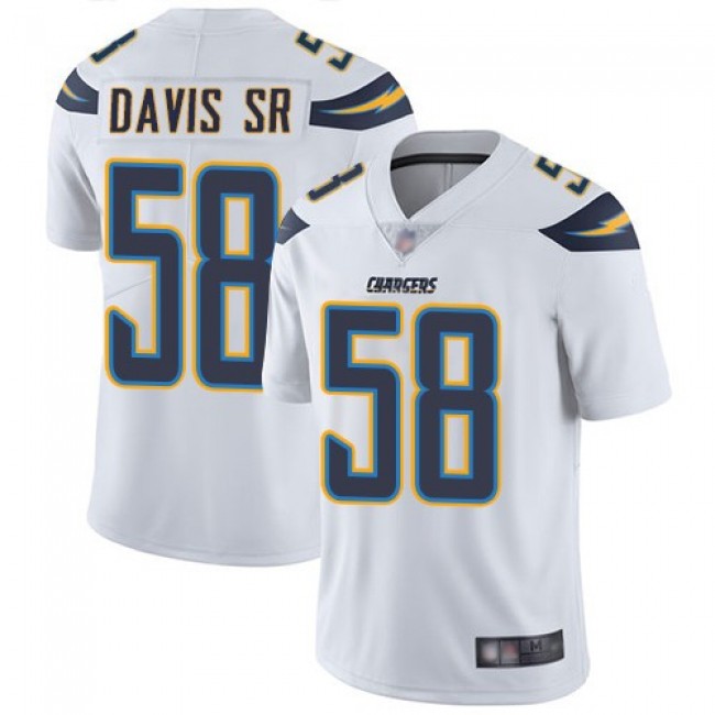 Nike Chargers #58 Thomas Davis Sr White Men's Stitched NFL Vapor Untouchable Limited Jersey