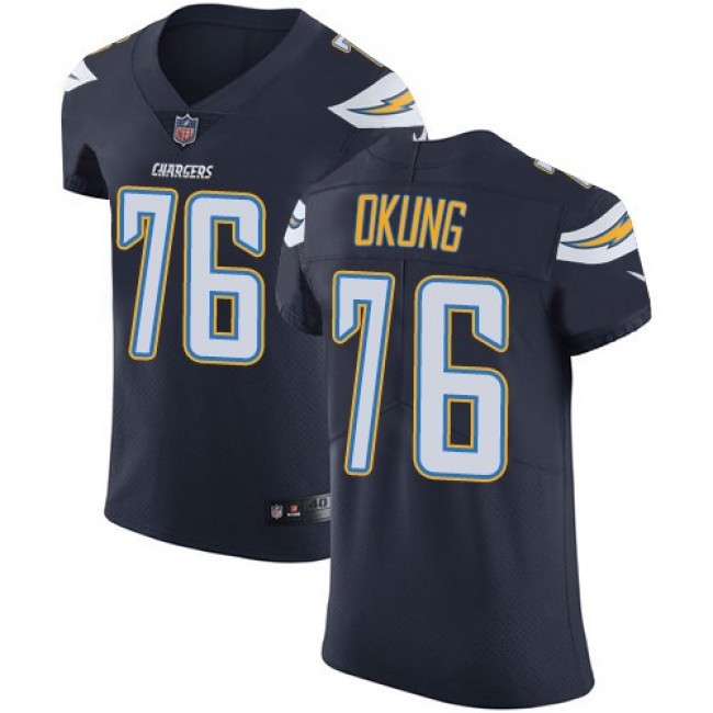 Nike Chargers #76 Russell Okung Navy Blue Team Color Men's Stitched NFL Vapor Untouchable Elite Jersey