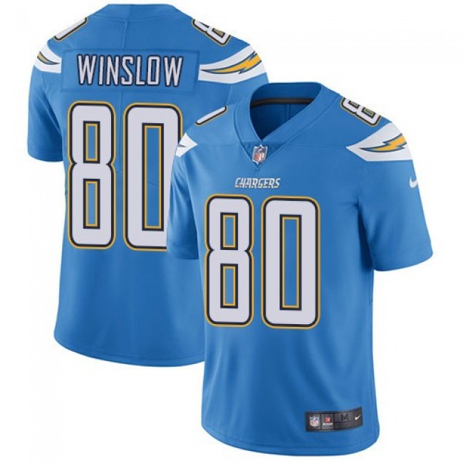 Nike Chargers #80 Kellen Winslow Electric Blue Alternate Men's Stitched NFL Vapor Untouchable Limited Jersey