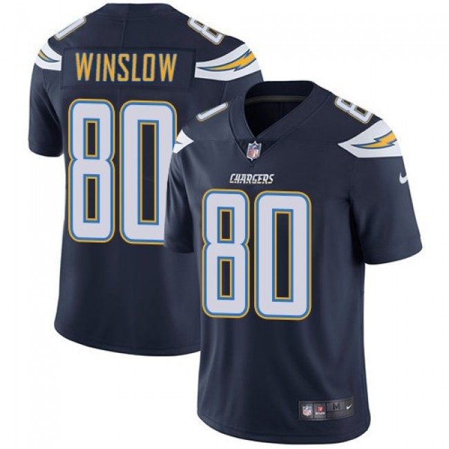 Nike Chargers #80 Kellen Winslow Navy Blue Team Color Men's Stitched NFL Vapor Untouchable Limited Jersey