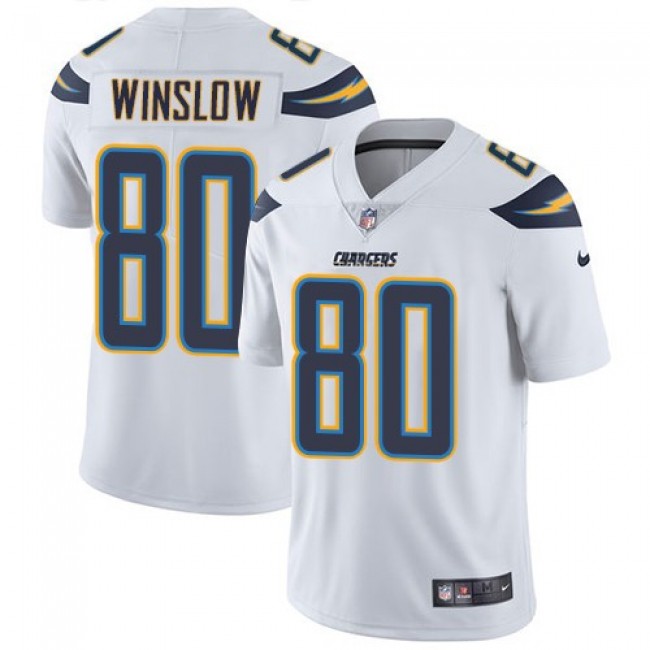 Nike Chargers #80 Kellen Winslow White Men's Stitched NFL Vapor Untouchable Limited Jersey