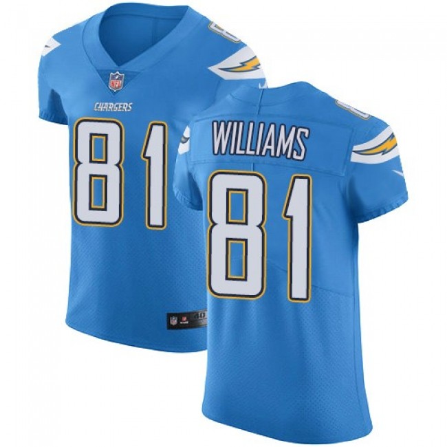 Nike Chargers #81 Mike Williams Electric Blue Alternate Men's Stitched NFL Vapor Untouchable Elite Jersey