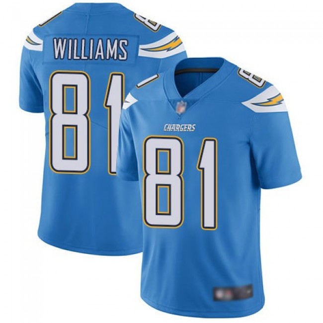 Nike Chargers #81 Mike Williams Electric Blue Alternate Men's Stitched NFL Vapor Untouchable Limited Jersey