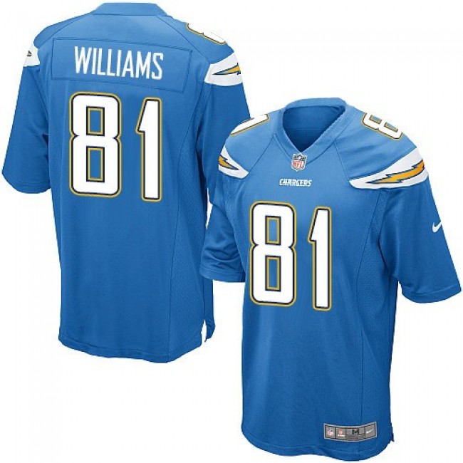 Los Angeles Chargers #81 Mike Williams Electric Blue Alternate Youth Stitched NFL New Elite Jersey