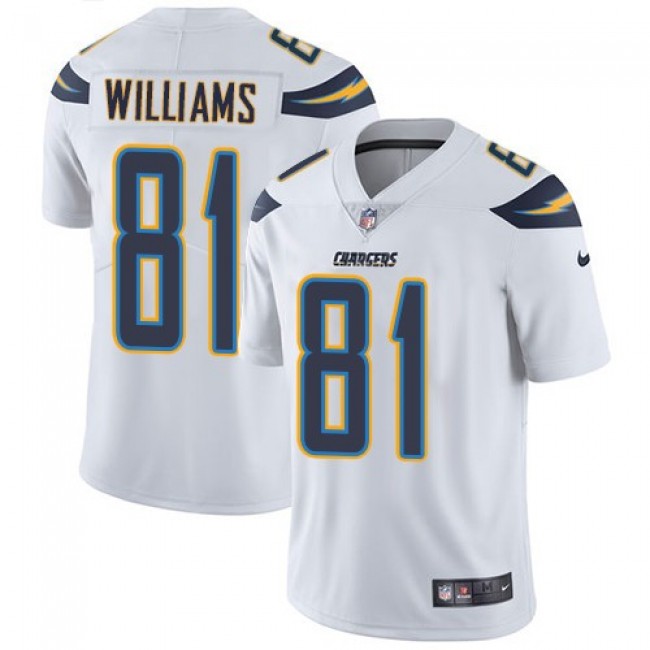 Nike Chargers #81 Mike Williams White Men's Stitched NFL Vapor Untouchable Limited Jersey