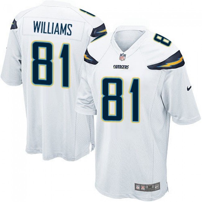 Los Angeles Chargers #81 Mike Williams White Youth Stitched NFL New Elite Jersey