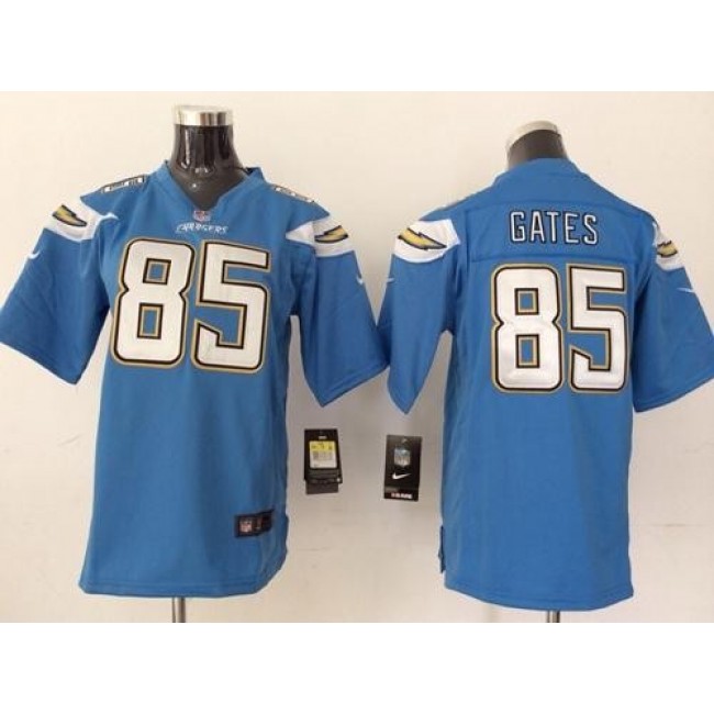Los Angeles Chargers #85 Antonio Gates Electric Blue Alternate Youth Stitched NFL New Elite Jersey