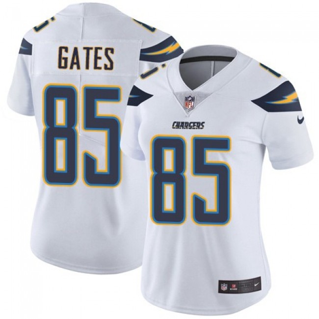 Women's Chargers #85 Antonio Gates White Stitched NFL Vapor Untouchable Limited Jersey