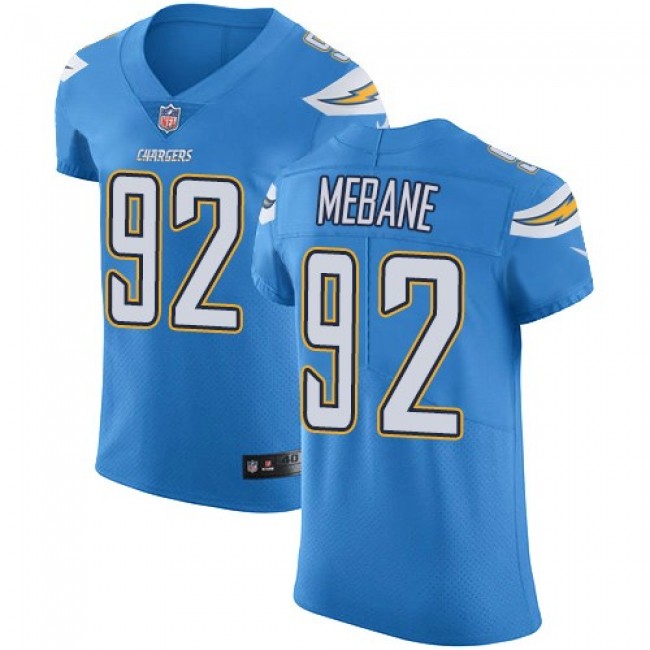 Nike Chargers #92 Brandon Mebane Electric Blue Alternate Men's Stitched NFL Vapor Untouchable Elite Jersey