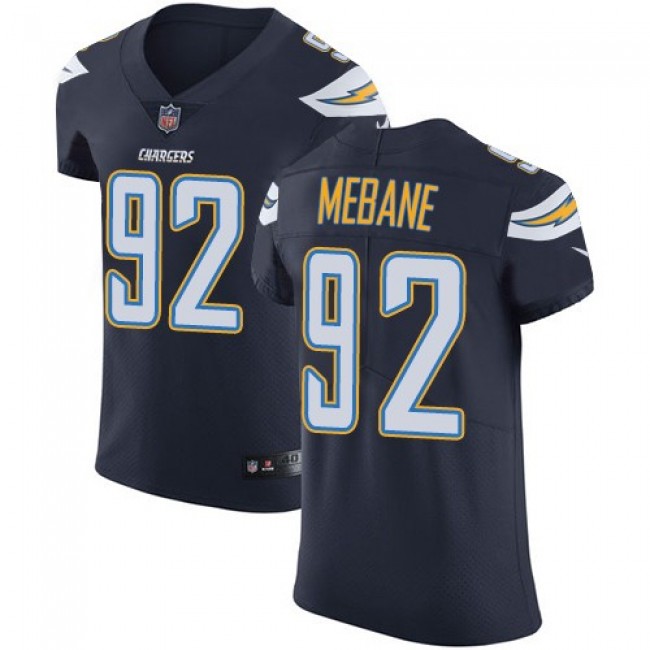Nike Chargers #92 Brandon Mebane Navy Blue Team Color Men's Stitched NFL Vapor Untouchable Elite Jersey