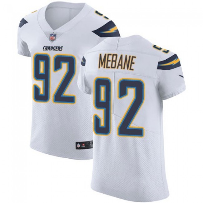Nike Chargers #92 Brandon Mebane White Men's Stitched NFL Vapor Untouchable Elite Jersey