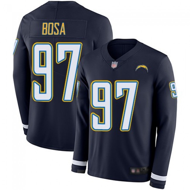 Nike Chargers #97 Joey Bosa Navy Blue Team Color Men's Stitched NFL Limited Therma Long Sleeve Jersey