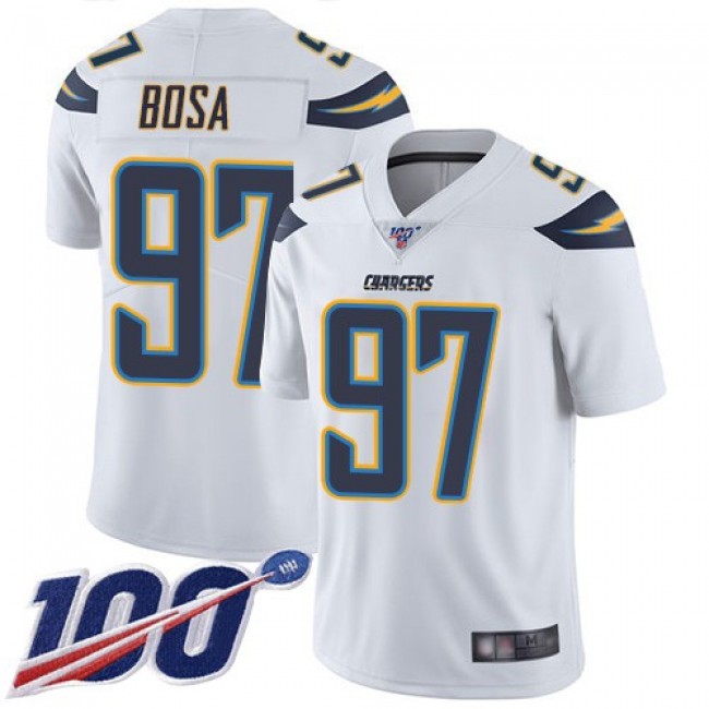 Nike Chargers #97 Joey Bosa White Men's Stitched NFL 100th Season Vapor Limited Jersey