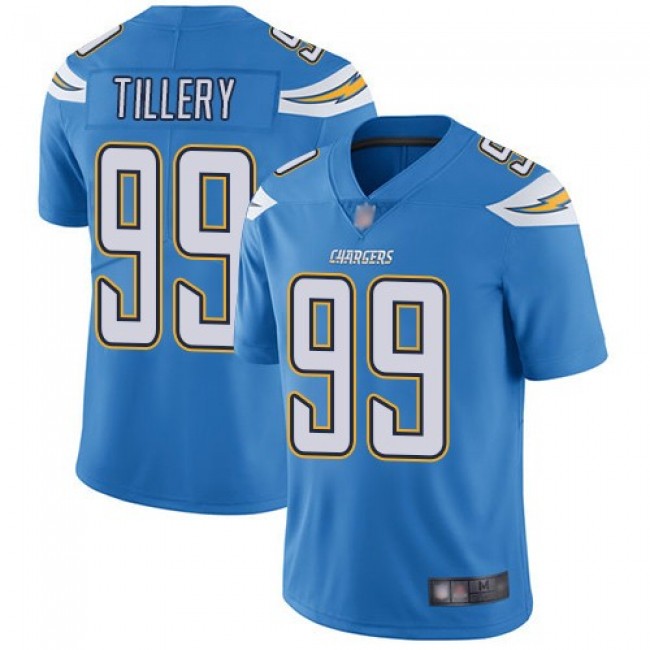 Nike Chargers #99 Jerry Tillery Electric Blue Alternate Men's Stitched NFL Vapor Untouchable Limited Jersey