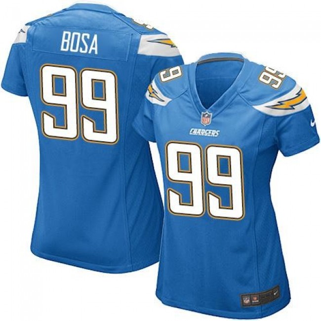 Women's Chargers #99 Joey Bosa Electric Blue Alternate Stitched NFL Elite Jersey
