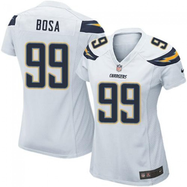 Women's Chargers #99 Joey Bosa White Stitched NFL Elite Jersey