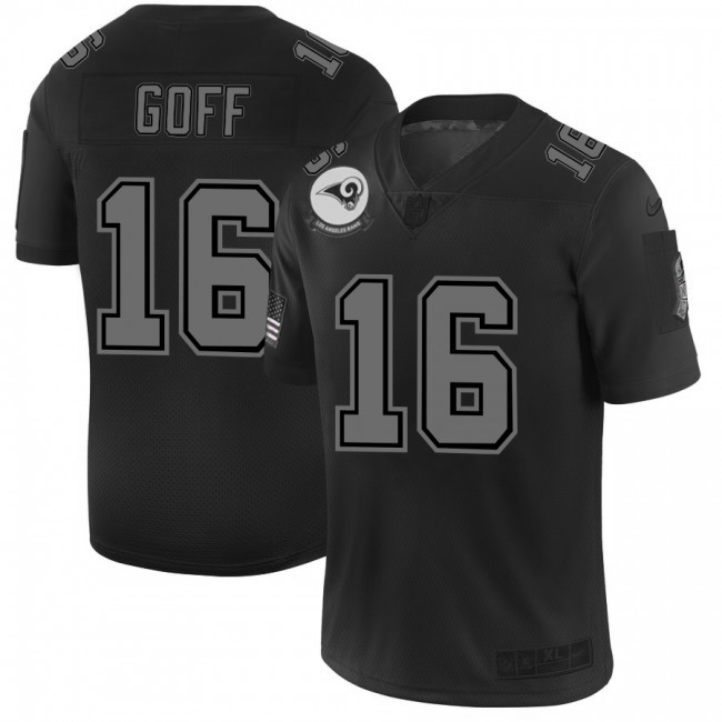 Los Angeles Rams #16 Jared Goff Men's Nike Black 2019 Salute to Service Limited Stitched NFL Jersey