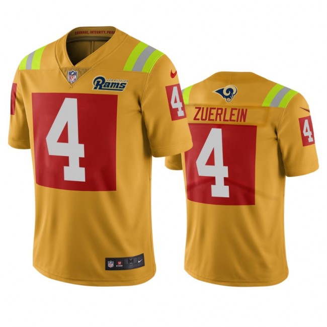 Los Angeles Rams #4 Greg Zuerlein Gold Vapor Limited City Edition NFL Jersey