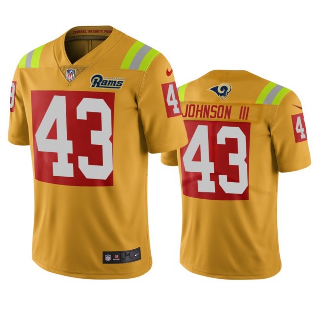 Los Angeles Rams #43 John Johnson Gold Vapor Limited City Edition NFL Jersey