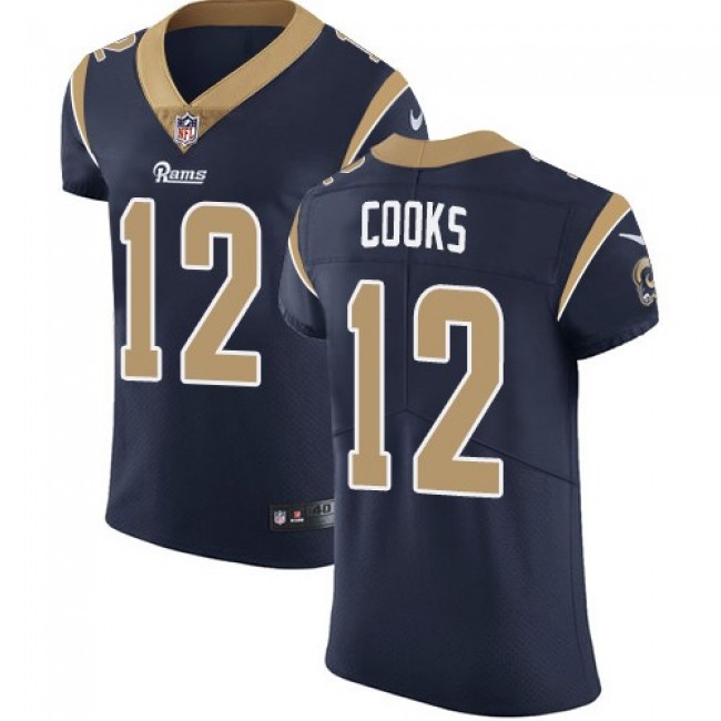 Nike Rams #12 Brandin Cooks Navy Blue Team Color Men's Stitched NFL Vapor Untouchable Elite Jersey