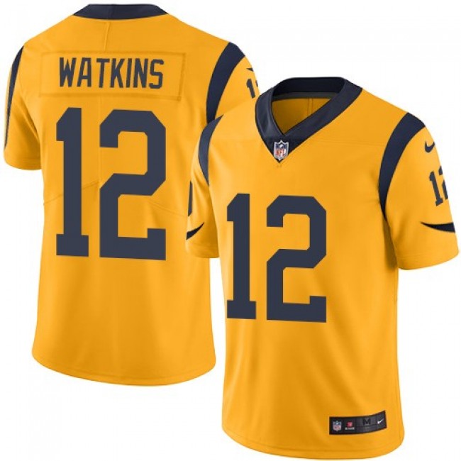 Los Angeles Rams #12 Sammy Watkins Gold Youth Stitched NFL Limited Rush Jersey