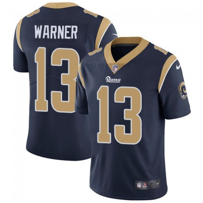 روماني Colorful NFL Jersey-Los Angeles Rams #13 Kurt Warner Navy Blue ... روماني
