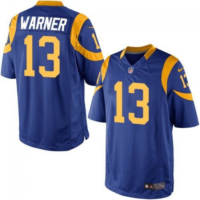 Los Angeles Rams #13 Kurt Warner Royal Blue Alternate Youth Stitched NFL Elite Jersey