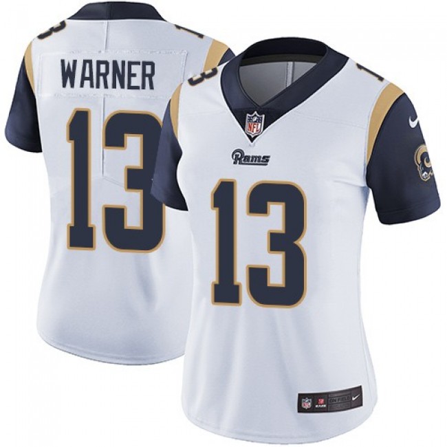 Women's Rams #13 Kurt Warner White Stitched NFL Vapor Untouchable Limited Jersey