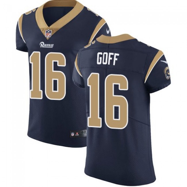 Nike Rams #16 Jared Goff Navy Blue Team Color Men's Stitched NFL Vapor Untouchable Elite Jersey