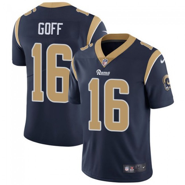 Los Angeles Rams #16 Jared Goff Navy Blue Team Color Youth Stitched NFL Vapor Untouchable Limited Jersey