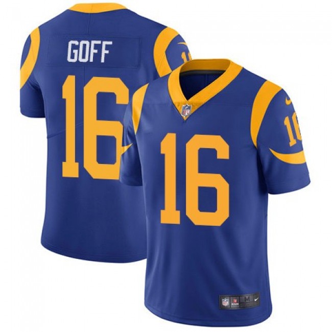 Los Angeles Rams #16 Jared Goff Royal Blue Alternate Youth Stitched NFL Vapor Untouchable Limited Jersey