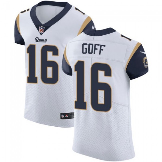 Nike Rams #16 Jared Goff White Men's Stitched NFL Vapor Untouchable Elite Jersey