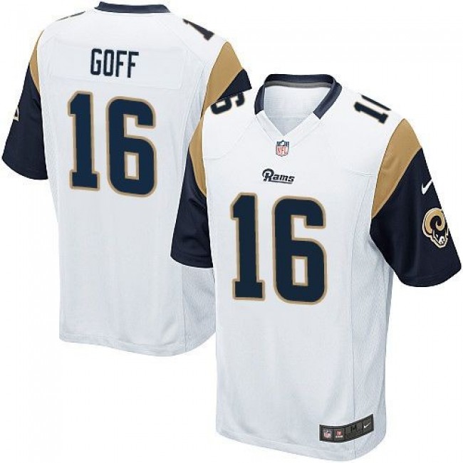 Los Angeles Rams #16 Jared Goff White Youth Stitched NFL Elite Jersey