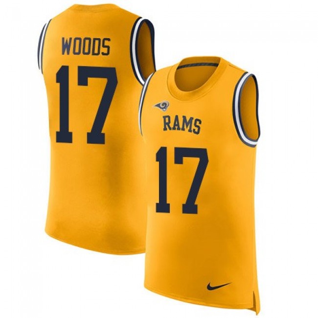 Nike Rams #17 Robert Woods Gold Men's Stitched NFL Limited Rush Tank Top Jersey