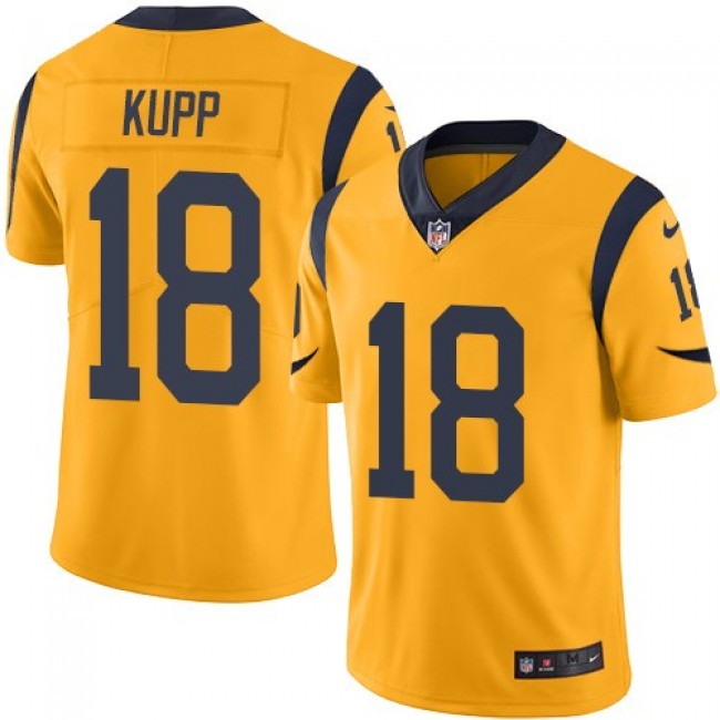 Nike Rams #18 Cooper Kupp Gold Men's Stitched NFL Limited Rush Jersey