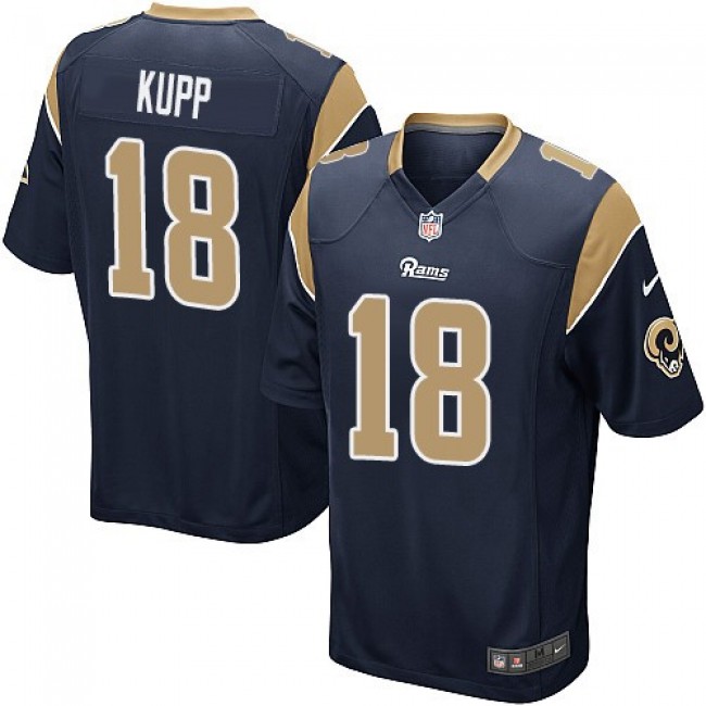 Los Angeles Rams #18 Cooper Kupp Navy Blue Team Color Youth Stitched NFL Elite Jersey