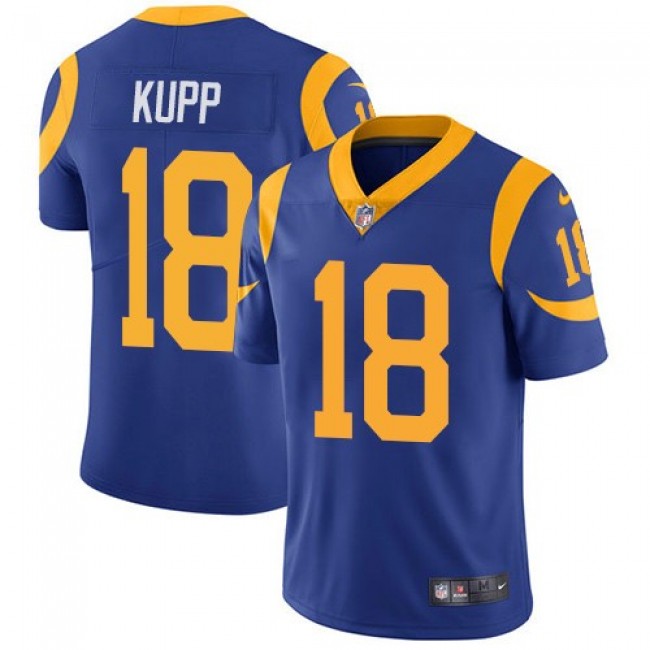 Nike Rams #18 Cooper Kupp Royal Blue Alternate Men's Stitched NFL Vapor Untouchable Limited Jersey