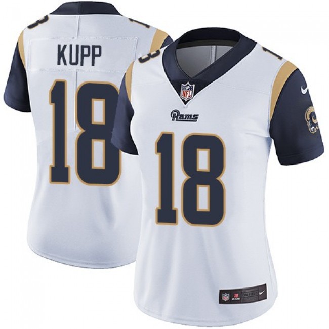 Women's Rams #18 Cooper Kupp White Stitched NFL Vapor Untouchable Limited Jersey