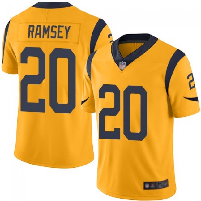 Nike Rams #20 Jalen Ramsey Gold Men's Stitched NFL Limited Rush Jersey
