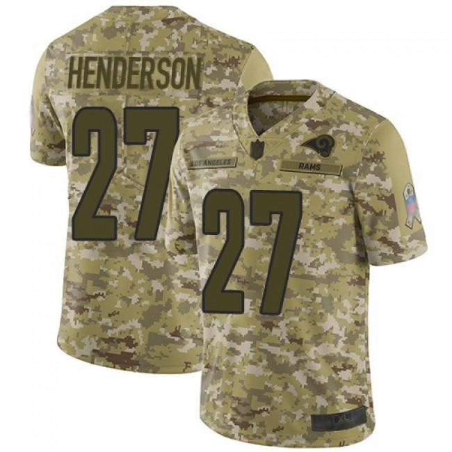 Nike Rams #27 Darrell Henderson Camo Men's Stitched NFL Limited 2018 Salute To Service Jersey