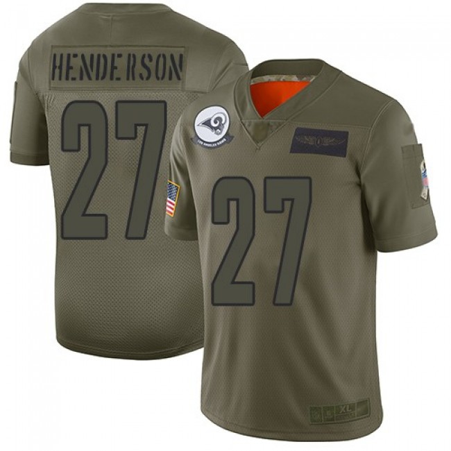 Nike Rams #27 Darrell Henderson Camo Men's Stitched NFL Limited 2019 Salute To Service Jersey