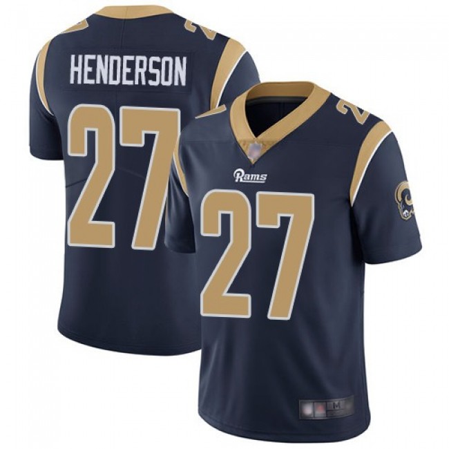 Nike Rams #27 Darrell Henderson Navy Blue Team Color Men's Stitched NFL Vapor Untouchable Limited Jersey
