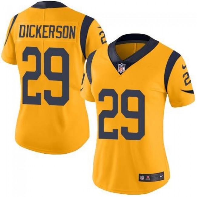 فيوز فور يو Outlet Sale NFL Jersey Online-Women's Rams #29 Eric Dickerson Gold ... فيوز فور يو