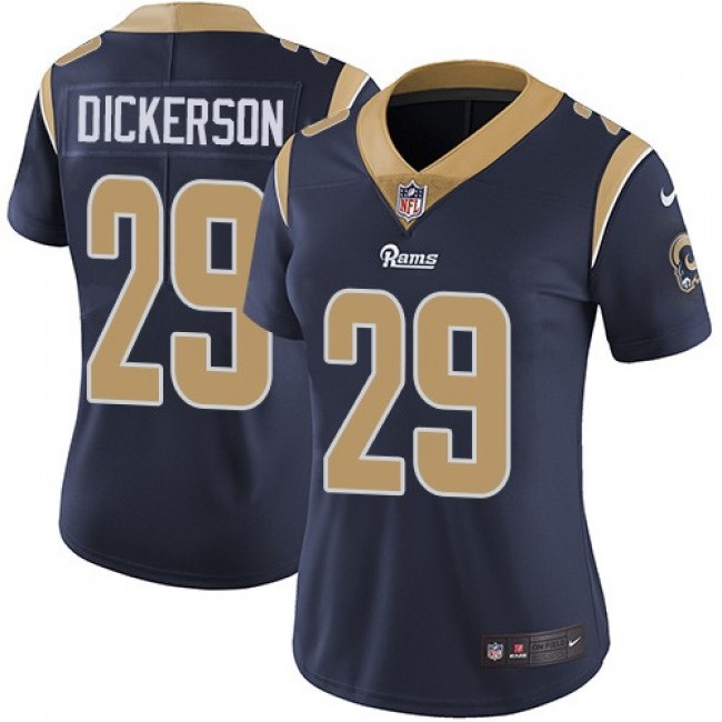 Women's Rams #29 Eric Dickerson Navy Blue Team Color Stitched NFL Vapor Untouchable Limited Jersey