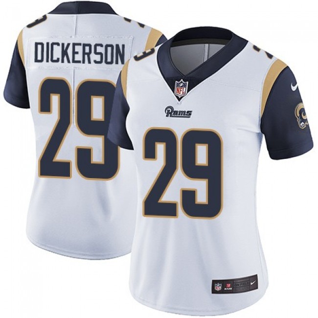 Women's Rams #29 Eric Dickerson White Stitched NFL Vapor Untouchable Limited Jersey