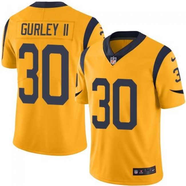 Los Angeles Rams #30 Todd Gurley II Gold Youth Stitched NFL Limited Rush Jersey